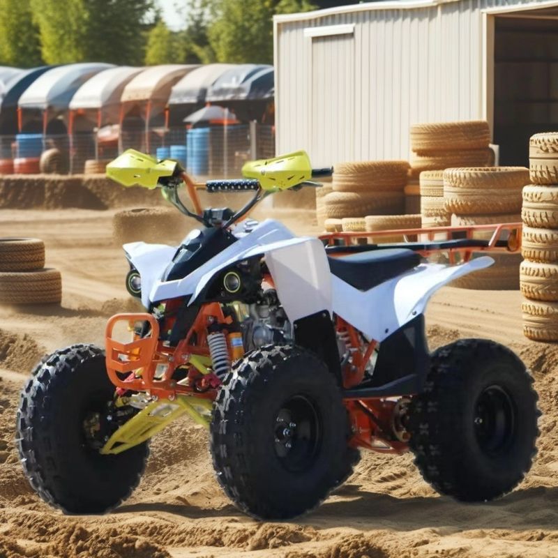 Детский экономичный 110cc автоматический цепный приводной квадроцикл с передним барабаном и задними дисковыми тормозами